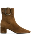 Saint Laurent Joplin 50 Suede Ankle Boots In Brown