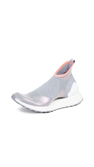 Adidas By Stella Mccartney Ultra Boost X Fabric Sneakers, Gray/white In Mid Grey Ftwr White