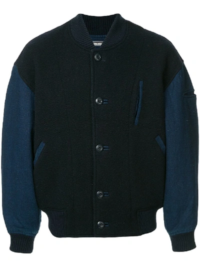 Issey Miyake Vintage Two Tone Bomber Jacket - Blue