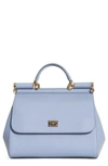 Dolce & Gabbana 'small Miss Sicily' Leather Satchel - Purple In Fiordaliso