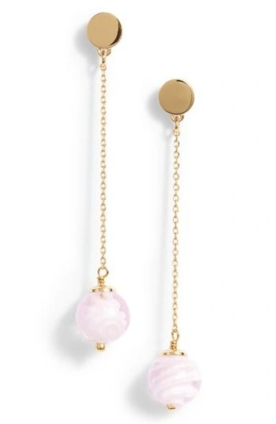 Kate Spade Flying Colors Linear Earrings In Blush