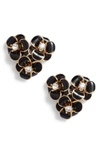 Kate Spade Shine On Flower Cluster Stud Earrings In Black