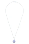 Ippolita 'wonderland' Mini Teardrop Pendant Necklace (online Only) In Silver/ Periwinkle