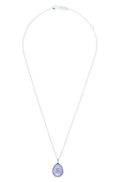 Ippolita 'wonderland' Mini Teardrop Pendant Necklace (online Only) In Silver/ Periwinkle