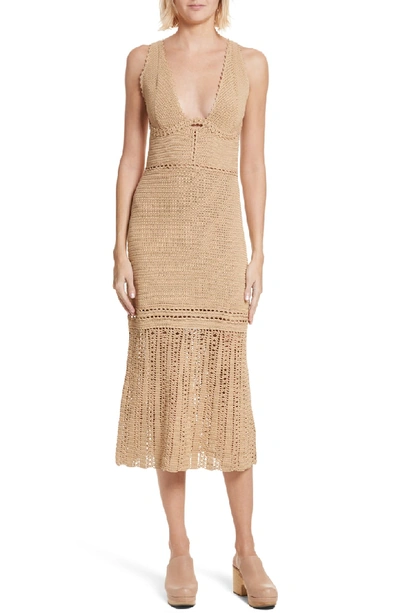 Rachel Comey Contender Crochet Dress In Gold | ModeSens