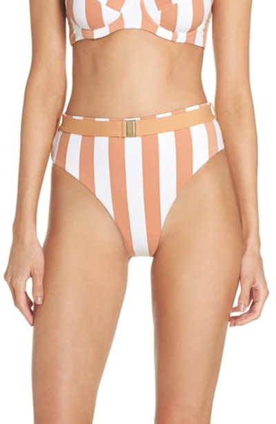 Onia Emily Bikini Bottoms In Nude Stripes