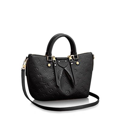 Louis Vuitton Mazarine Handbag Monogram Empreinte Leather MM Black