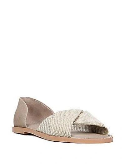 Vince Idara Cotton & Suede D'orsay Flats In Nocolor