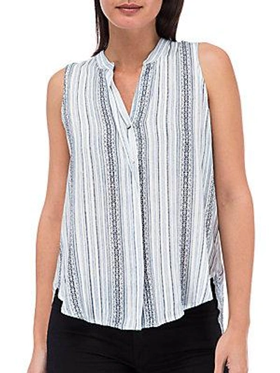 B Collection By Bobeau Striped Sleeveless Top In Blue Stripe