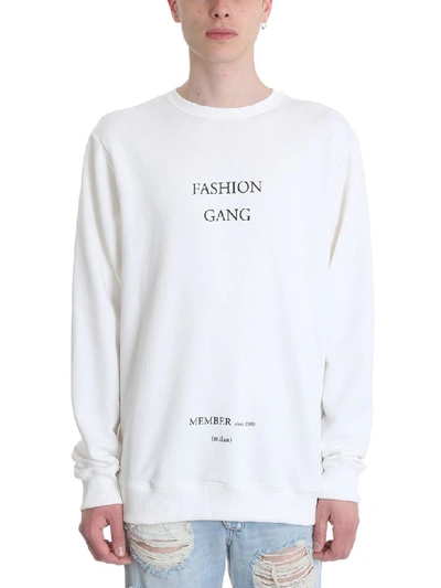 Ih Nom Uh Nit Fashion Gang Milan White Cotton Sweatshirt