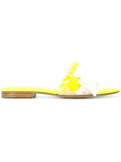 Delpozo Embellished Sandals In Yellow