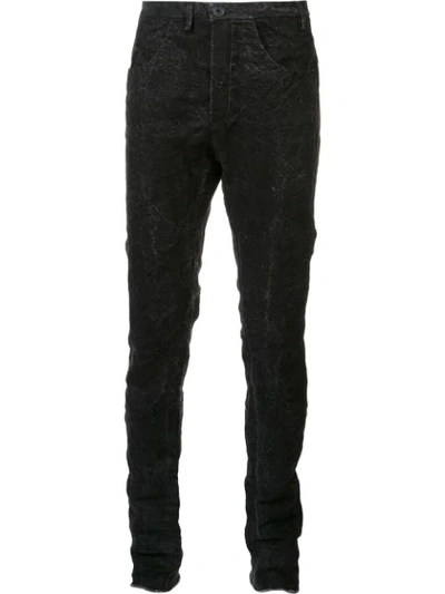 Label Under Construction Stone Wash Trousers In Black