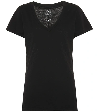 Velvet Lilith Cotton T-shirt In Black