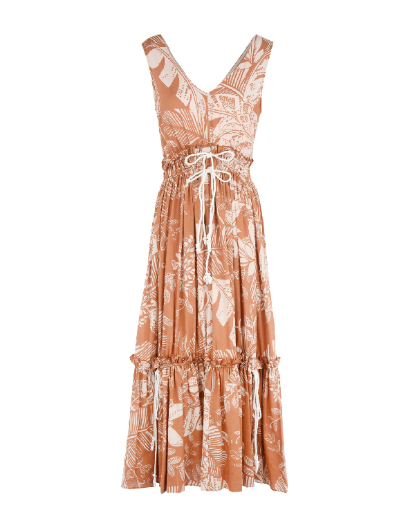 See By ChloÉ Midi Dress In Brown | ModeSens
