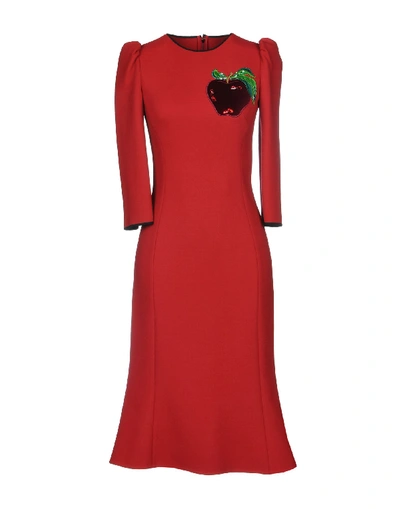 Dolce & Gabbana Knee-length Dresses In Red