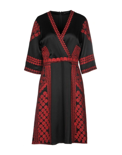 Etro Midi Dresses In Black