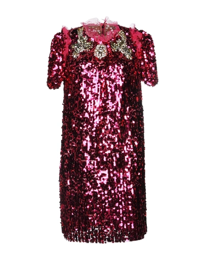 Dolce & Gabbana Short Dresses In Fuchsia