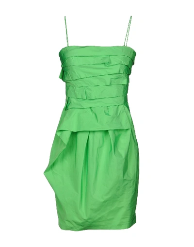 Pinko Short Dress In Light Green