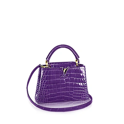 Louis Vuitton Light Purple And Cream Capucines BB Gold Hardware