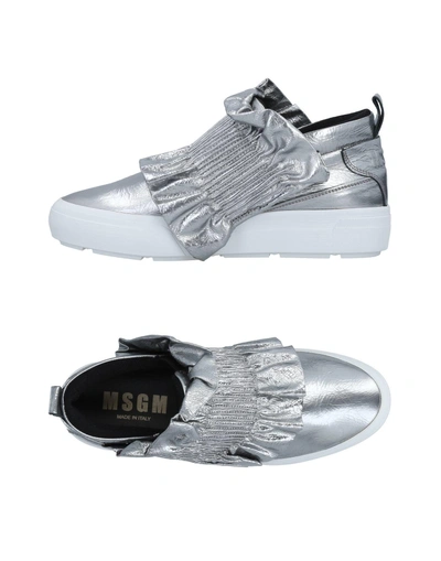 Msgm Sneakers In Silver