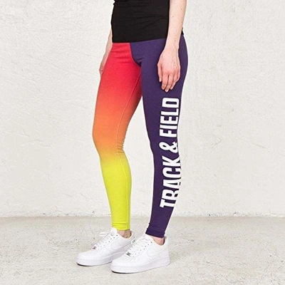 Nike Women's Track And Field Graphic Leggings In Purple/red/green/yellow |  ModeSens
