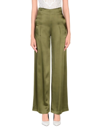 Anna October Casual Trousers In Military Green