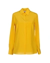 Aglini Solid Color Shirts & Blouses In Yellow
