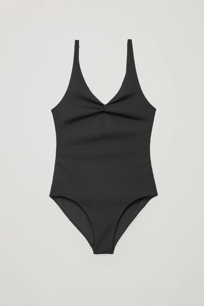 Cos Twist-front Swimsuit In Black