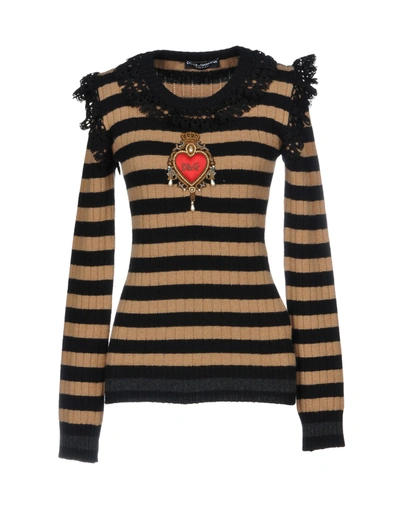 Dolce & Gabbana Sweaters In Camel