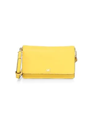 michael kors pebble leather phone crossbody wallet