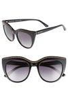 Juicy Couture 51mm Cat Eye Sunglasses In Black