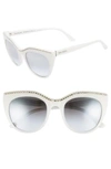 Juicy Couture 51mm Cat Eye Sunglasses - White