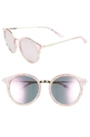 Juicy Couture 52mm Round Sunglasses In Pink/ Gold
