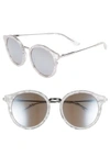 Juicy Couture 52mm Round Sunglasses - White/ Ruthenium