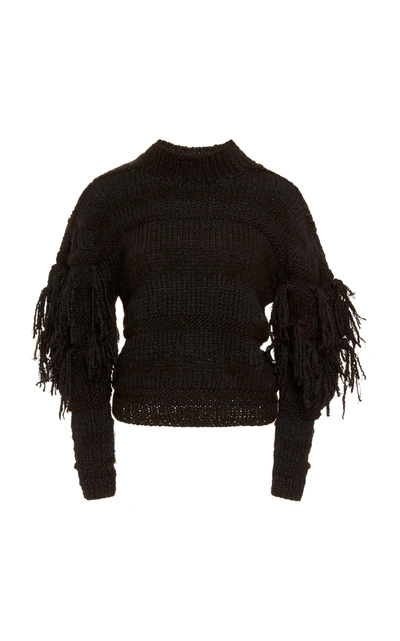 Ulla Johnson Delma Fringe Pullover In Black