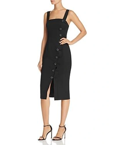 Finders Keepers Mila Button-front Dress In Black