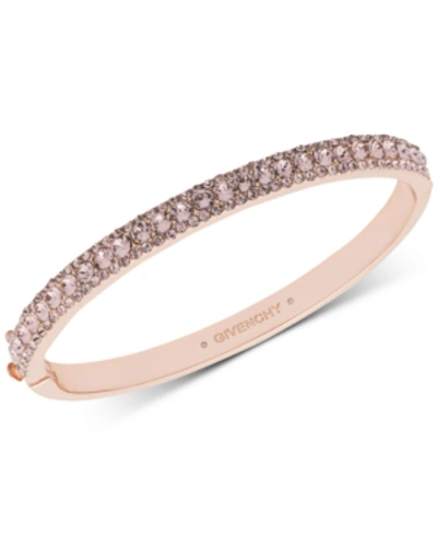 Givenchy Crystal Bangle Bracelet In Rose Gold