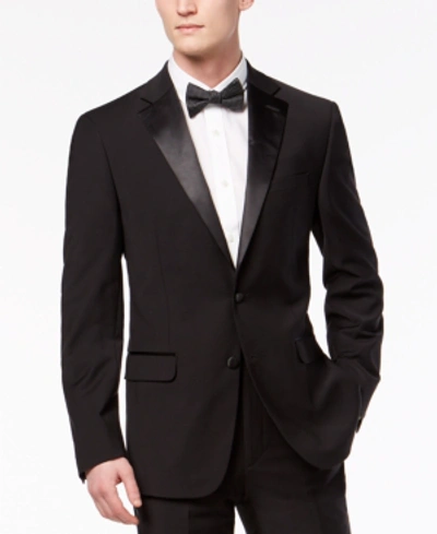Calvin Klein Men's X-fit Slim-fit Infinite Stretch Black Tuxedo Jacket