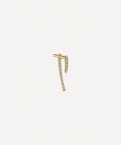 Maria Tash Double Diamond Talon Stud Earring In Gold