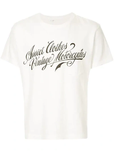 Addict Clothes Japan Logo Print T In White
