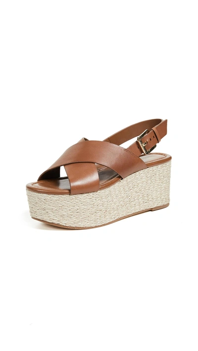 Michael Michael Kors Jodi Mid Espadrille Wedges In Luggage ModeSens