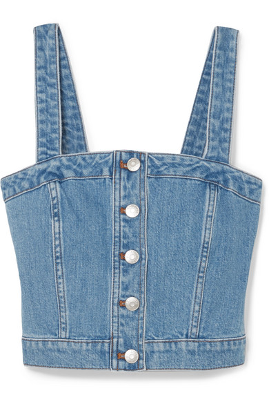 madewell denim crop top