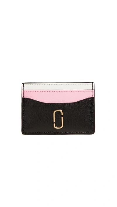 Marc Jacobs Snapshot Card Case In Black/baby Pink