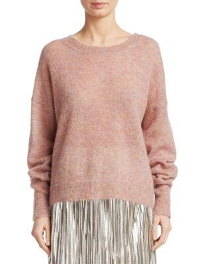 Isabel Marant Étoile Cliftony Mohair Sweater In Greyish Pink