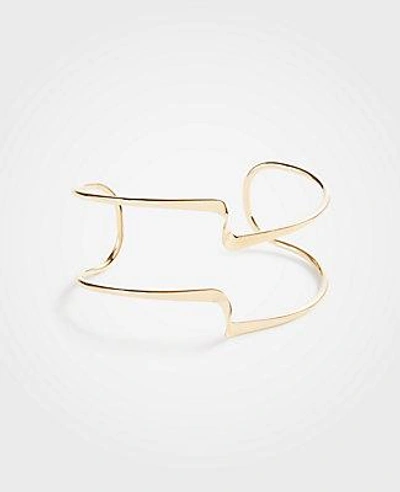 Ann Taylor Sculptural Cuff Bracelet In Gold