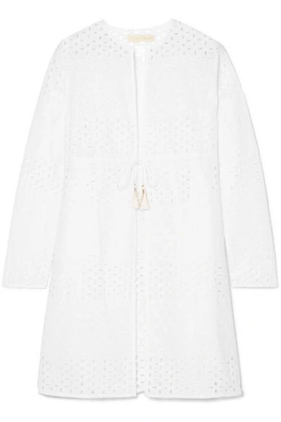 Paloma Blue Cala Broderie Anglaise Cotton Kimono In White