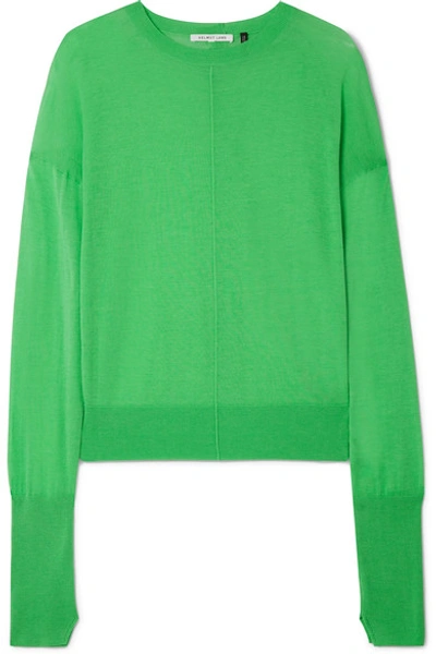 Helmut Lang Cotton And Cashmere-blend Sweater In Green