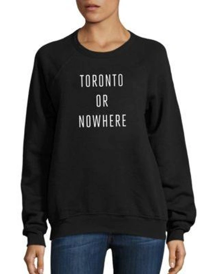 Knowlita New York Or Nowhere Graphic Sweatshirt In Black White
