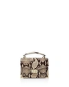 The Kooples Emily Snake-embossed Leather Mini Crossbody In Taupe