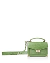 The Kooples Emily Croc-embossed Leather Mini Crossbody In Pistachio